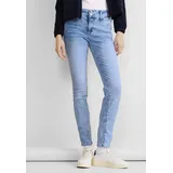 STREET ONE Slim-fit-Jeans »QR York«, mit schmalem Bein, Gr. 33 - Länge 30, heavy indigo bleach, , 82119805-33 Länge 30