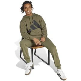 adidas Essentials Big Logo French Terry Hoodie Olive Strata / Black XS
