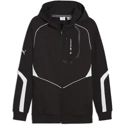 Sweatjacke PUMA "BMW M Motorsport Kapuzenjacke Herren", Herren, Gr. L, schwarz, Obermaterial: 32% Polyester, 68% Baumwolle; Taschenfutter: 100% Baumwolle; Kapuzenfutter: 100% Baumwolle; Ärmel: 68% Baumwolle, 32% Polyester; Kapuze: 72% Baumwolle, 28% Polyester; Rippe: 97% Baumwolle, 3% Elasthan; Einsatz: 72% Baumwolle, 28% Polyester; Seitentascheu00a0u2013 Oben: 100% Baumwolle; Seitentascheu00a0u2013 Unten: 100% Baumwolle, Sweatjacken