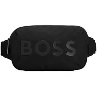 Boss Herren Catch 2.0DS Waistbag Gürteltasche aus gemustertem Gewebe mit Logo Schwarz Stck - Einheitsgröße