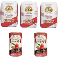 3x Farina Molino Caputo Pizzeria Mehl 1kg+2x Italian Gourmet Pelati 400g