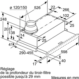Bosch DFM064W54 Flachschirmhaube 60 cm silbermetallic