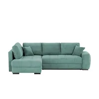 Sofa.de Ecksofa Mykonos de Luxe ¦ türkis/petrol ¦ Maße (cm): B: 269 H: 90 T: 179