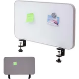 Mendler Tisch-Whiteboard HWC-G74, B√oro-Sichtschutz Trennwand Schreibtisch Magnettafel Pinnwand, Stoff/Textil ~ 60x35cm grau