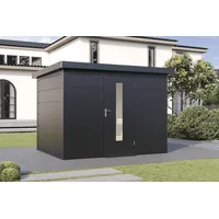 Wolff Finnhaus Premium Metall Gartenhaus Hakon 3024 Anthrazit