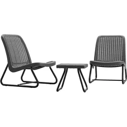 TECTAKE Sitzgruppe Modica in Rattanoptik für 2 Personen, ergonomisch