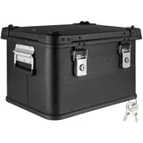 Trucky Aluminium Box mit Deckel Schwarz Alu Kiste Box Alukiste 30 Liter Transportbox Metallbox Alu Aufbewahrungsbox Boxen Abschliessbar Metallkiste
