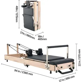 Vevor Pilates Reformer Braun