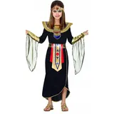 Fiestas GUiRCA Hochwertiges Königin Cleopatra Kostüm Kinder Teenagers 5-6 Jahre - Ägyptische Königin Kostüm Schwarz Gold, Pharao Göttin Mädchen Kostüm Karneval, Kleopatra Kleid Fasching, Fastnacht