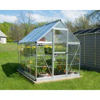 CANOPIA Hybrid Alu silber Polycarbonat 0,7 mm/Dach HKP 4 mm 4,5 m2 inkl. Stahlfundament