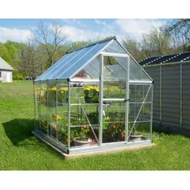 CANOPIA Hybrid Alu silber Polycarbonat 0,7 mm/Dach HKP 4 mm 4,5 m2 inkl. Stahlfundament