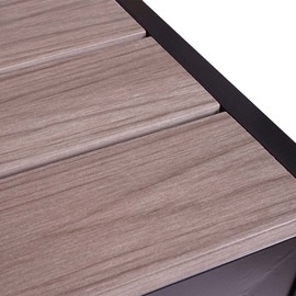 Mendler Gartentisch HWC-F90, Tisch Bistrotisch, WPC-Tischplatte 160x90cm grau