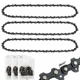 QZYIPI 3 x 35 cm Sägekette 3/8" LP 52TG 1,1 mm Kette – Ersatzkette für 14 Zoll Akku Kettensäge, Kompatibel mit DUC353, Einhell GP-LC 36/35 Li, Bosch, Oregon, Ryobi und mehr