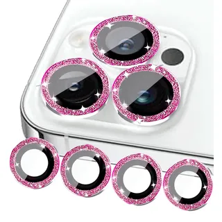ULITIQ Kompatibel mit iphone 11/11 Pro/ 11 Pro Max/ 11 Mini Kameraschutz Bling, iphone 11 Kamera Schutz, 11 Serie Panzerglas Kamera Abdeckung Glitzer, Linse Kameraabdeckung, (Pink)