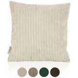 Lycce Kissenbezug Cordstoff Beige 40x40 cm - Hochwertige & Langlebige Kissenhülle für Dekokissen, Ideal für Sofa & Bett