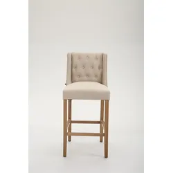 CLP Barhocker Cassandra Stoff Antik-hell creme