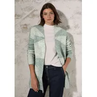 Cecil Cardigan CECIL Gr. XXL (46), glaced green melange Damen Strickjacken mit grafischem Muster