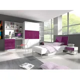 Xlmoebel Jugendzimmer-Set Weißes Möbelset für Schlafzimmer mit Bett und Schreibtisch, (5-tlg., Schlafzimmer-Set), Hergestellt in Europa weiß
