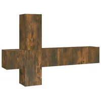 VidaXL 5-tlg. TV-Schrank-Set Räuchereiche Holzwerkstoff