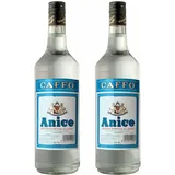 Anice Caffo Anisschnaps 2er Set, Anis Spirituose aus Kalabrien Alkohol 40% 2x1 L
