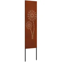vidaXL Garten Sichtschutz-Leinwand Rostig 32 x 140 cm Wetterfeststahl, Garten und Terrasse, Rechteckig, Moderner Sichtschutz, Dekorative Einlagen, Außenscreen, Patio Akzent, Funktionale Trennwand