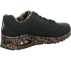 SKECHERS UNO Loving Love, Damen-Turnschuhe, Black Durabuck Rose Gold Trim, 40 EU
