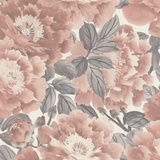 Rasch Textil Rasch Vliestapete (Floral) Rosa graue 10,05 m x 0,53 m Kimono 408331