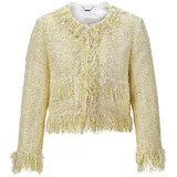 richroyal Rich & Royal Short Bouclé Jacket with Fringes in Soft Butter | Gr.: 42