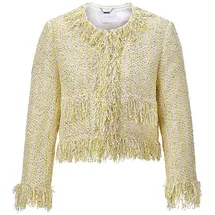 richroyal Rich & Royal Short Bouclé Jacket with Fringes in Soft Butter | Gr.: 42