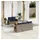 vidaXL Gartensofa-Set 6-tlg. grau Polyrattan