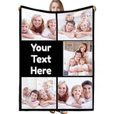 LPGYYU Personalisierte Decke, Fotodecke mit Eigenem Foto, Personalisiert Decke mit Foto, Kuscheldecke mit Foto, Decke Selbst Gestalten Foto, Personalisierte Geschenke fur Freundin, Mama, Papa