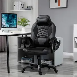 Homcom Bürostuhl Kunstleder Schwarz