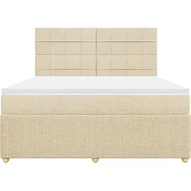 vidaXL Boxspringbett 180 x 200 cm Creme