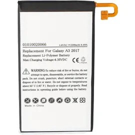 AccuCell Akku passend für Samsung Galaxy A3 2017, Li-Polymer, 3,8V, 2200mAh, 8,4Wh, built-in, ohne Werkzeug