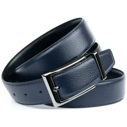 Ledergürtel ANTHONI CROWN, Damen, Gr. 90, blau (dunkelblau), Leder, unifarben, Gürtel, Klassischer Wendegürtel für Business-Outfit