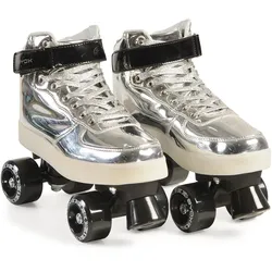 Byox Rollschuhe Silver PVC-Räder Sohle mit Licht Lager 608ZB Größe M (35-36)
