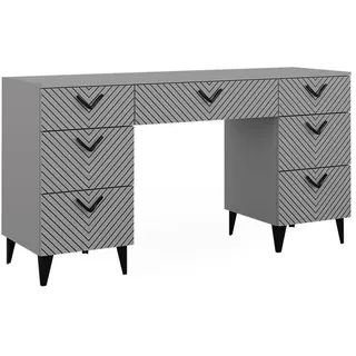 Vicco Schminktisch Anett 150 x 78 cm, ohne Spiegel, mit 7 Schubladen,