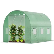 VOUNOT VOUNOT® Gewächshaus Foliengewächshaus Winterfest Tomatenhaus Folientunnel, 3x2x2m 6m2