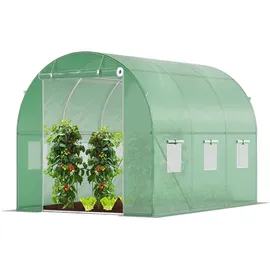VOUNOT VOUNOT® Gewächshaus Foliengewächshaus Winterfest Tomatenhaus Folientunnel, 3x2x2m 6m2