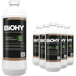 BiOHY Universal Entkalker (6x1l Flasche) | Konzentrat für 20 Entkalkungsvorgänge pro Flasche | Kompatibel mit allen Kaffeevollautomaten