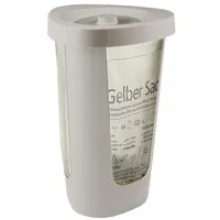 ROTHO Mülleimer Fabu Müllsackständer gelber Sack mit Deckel, recyceltem Kunststoff, geeignet für gelbe Säcke braun