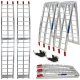 180 cm 680 kg klappbar Aluminium geriffelt silber 2 St.
