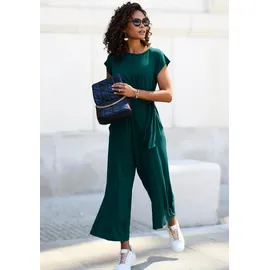 LASCANA Culotte-Overall mit Knotendetail in der Taille, femininer Jumpsuit, festlich grün 36