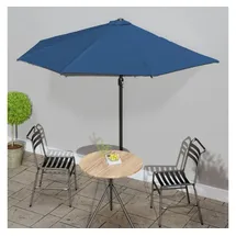 vidaXL Balkon-Sonnenschirm 300 x 150 cm blau halbrund