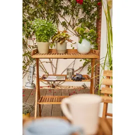 Siena Garden Caruna Tablett Tisch 45 x 70 x 91 cm braun klappbar