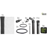 Gust. Alberts GmbH & Co. KG Maschendrahtzaun Set anthrazit-metallic zum Einbetonieren, 25 m