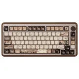 Akko MU02 Mechanische Tastatur mit Walnussholzgehäuse,75% RGB, 2,4 G, kabellos/Bluetooth/kabelgebunden, Hot-Swap-Gaming-Tastatur, PBT-Dye-Sub-Tastenkappen Mountain Seclusion, Palisander-Schalter)