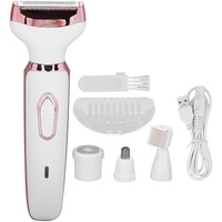4 in 1 Elektrischer Augenbrauentrimmer, USB-Trocken-Nass-Rasur-Edelstahl-Damenrasierer, Bikini-Trimmer, Gesichtshaarentferner für Frauen
