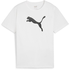 Puma Teamrise Logo Jersey Cotton Jr T-Shirts, Puma Weiß-puma Schwarz, 164