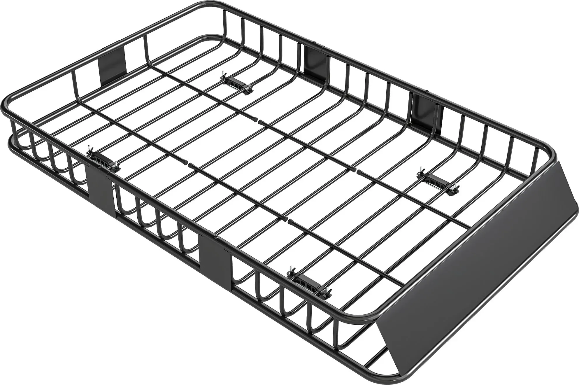 HOMCOM Dachkorb Auto  Einstellbare Länge, Universal Dachträger, Gepäckkorb Metall, Schwarz, 162x99x16cm  Aosom